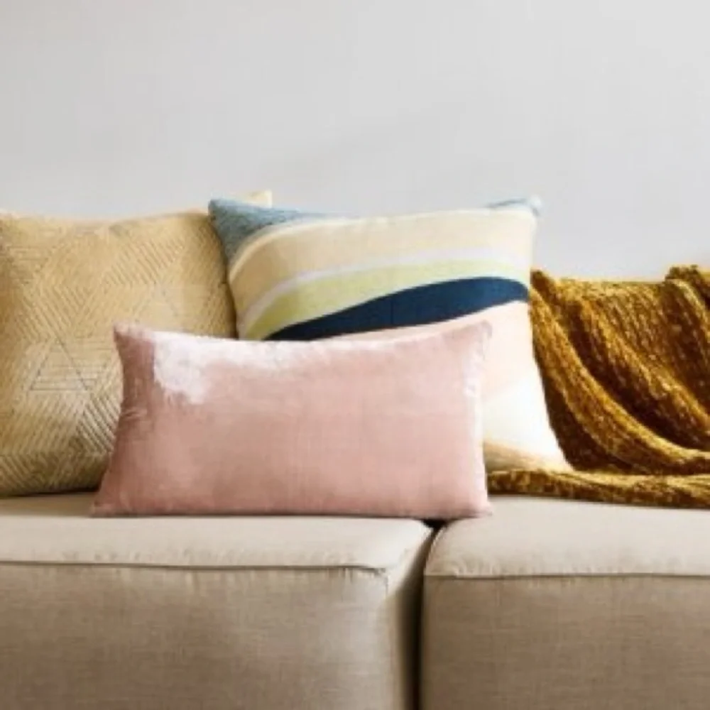 NWT WEST ELM Rising Tide Crewel Pillow
